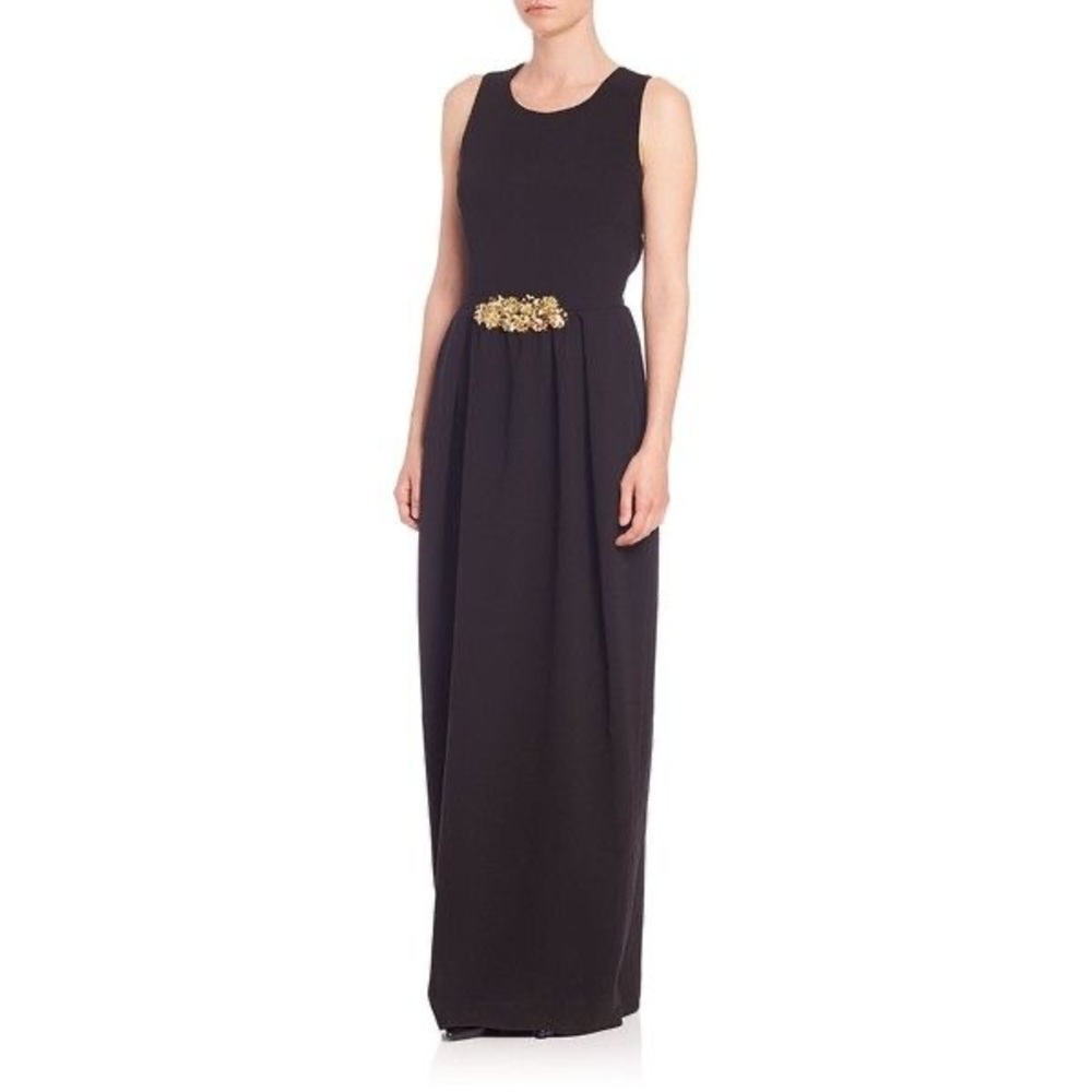 Tory Burch Black Crepe Maxi Dress